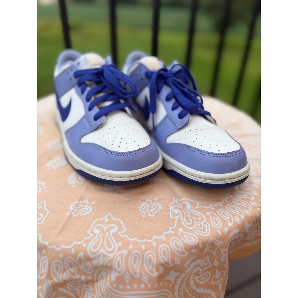 Nike Dunk Low GS Oxygen Purple Blue White Sneakers DZ4456-100 Size 6.5Y - Picture 2 of 6